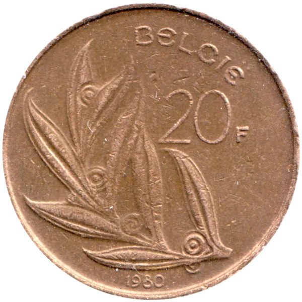 20 Francs, 1980 Reverse