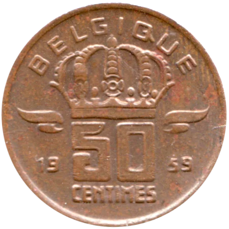50 centimes, 1959 Reverse