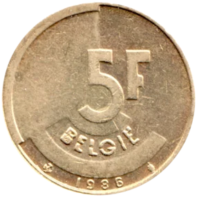 Preview 5 Francs, 1986 reverse