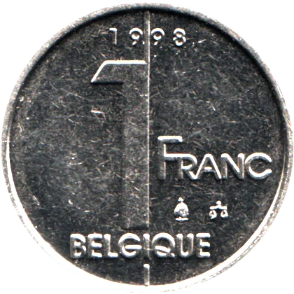 1 Franc, 1998 Reverse