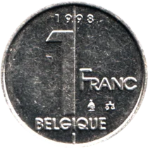 Preview 1 Franc, 1998 reverse