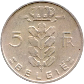 Preview 5 Francs, 1967 reverse