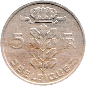Preview 5 Francs, 1971 reverse