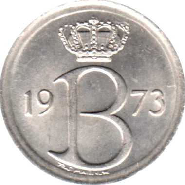 25 centimes, 1973 Obverse