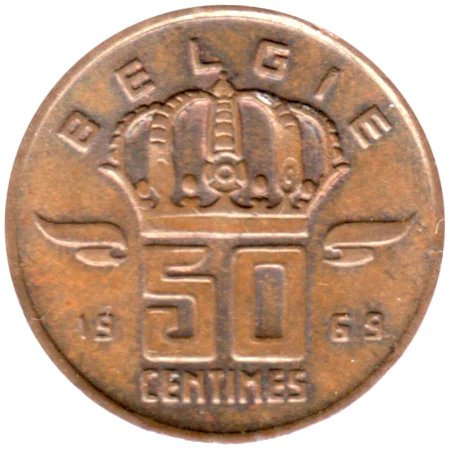 50 centimes, 1969 Reverse