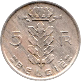 Preview 5 Francs, 1971 reverse