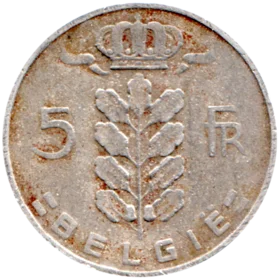 Preview 5 Francs, 1948 reverse