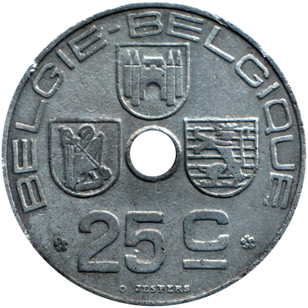25 centimes, 1943 Reverse