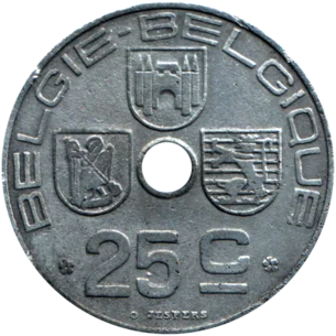 Preview 25 centimes, 1943 reverse