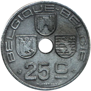Preview 25 centimes, 1946 reverse
