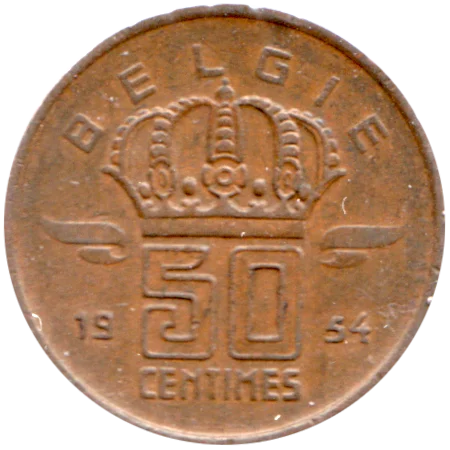 50 centimes, 1954 Reverse