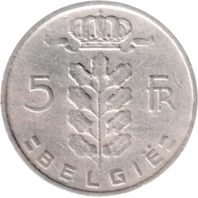 Preview 5 Francs, 1967 reverse