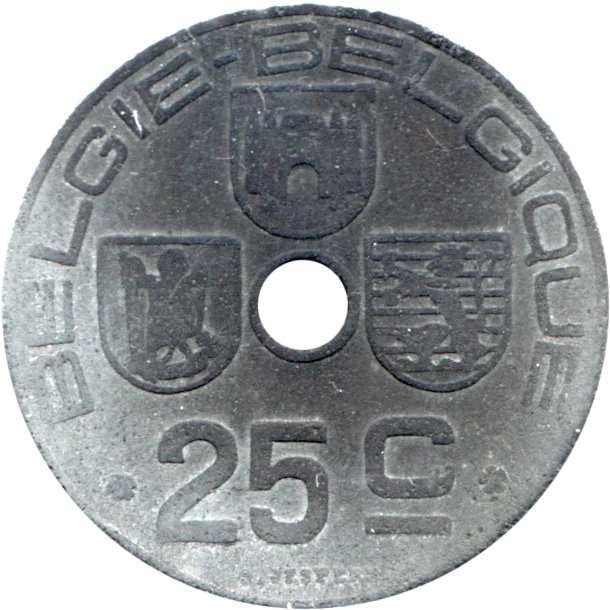 25 centimes, 1942 Reverse