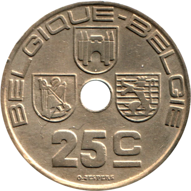 25 centimes, 1938 Reverse