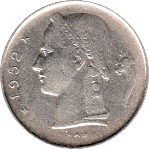1 Franc, 1952 Obverse