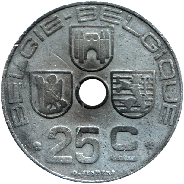 25 centimes, 1944 Reverse