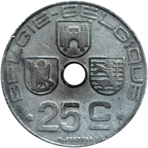 Preview 25 centimes, 1944 reverse