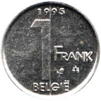 Preview 1 Franc, 1995 reverse