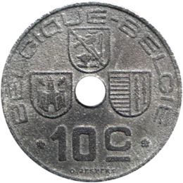 Preview 10 centimes, 1942 reverse