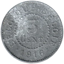 Preview 5 centimes, 1916 reverse