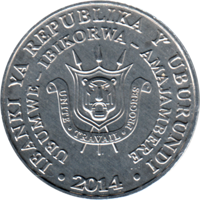 5 Francs, 2014 Obverse