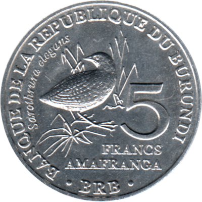 5 Francs, 2014 Reverse