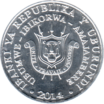 5 Francs, 2014 Obverse