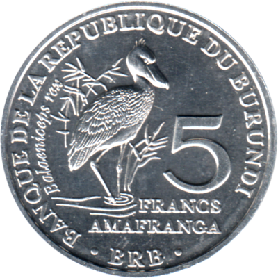 5 Francs, 2014 Reverse