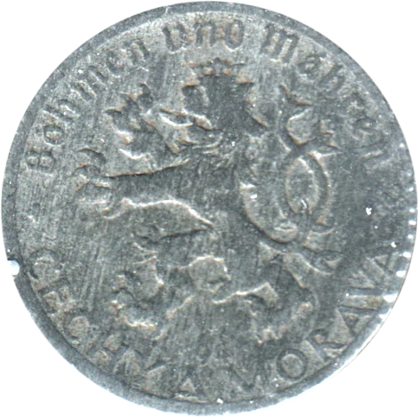 20 haléřů, 1941 Obverse