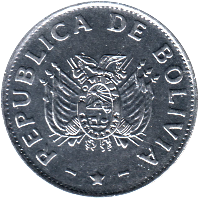 1 Boliviano, 1991 Obverse