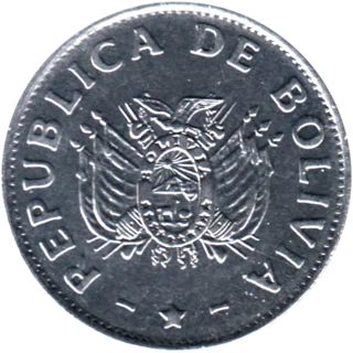 Preview 1 Boliviano, 1991 obverse