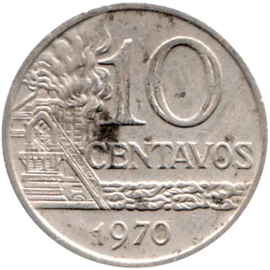 Preview 10 centavos, 1970 reverse