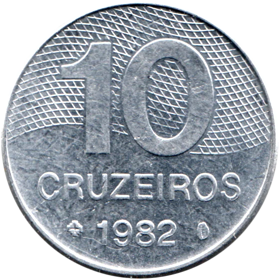 10 Cruzeiros, 1982 Reverse