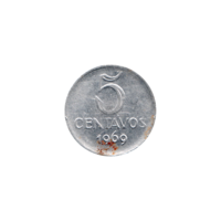 Preview 5 centavos, 1969 reverse