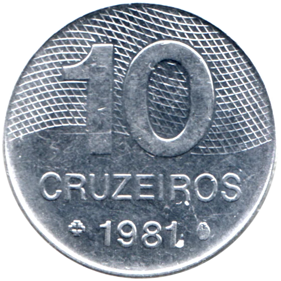 10 Cruzeiros, 1981 Reverse
