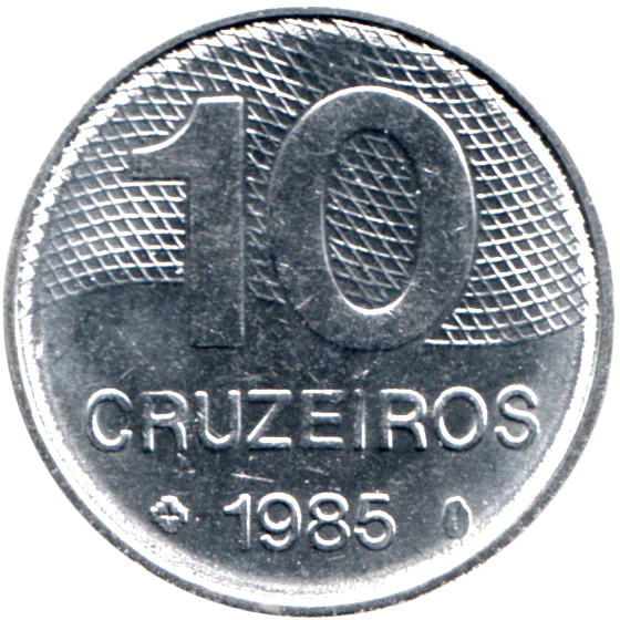 10 Cruzeiros, 1985 Reverse