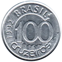 Preview 100 Cruzeiros, 1992 reverse
