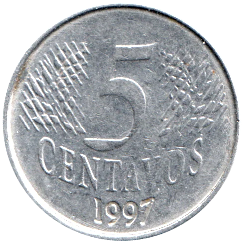 5 centavos, 1997 Reverse