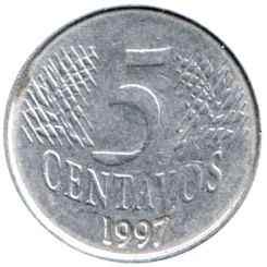 Preview 5 centavos, 1997 reverse
