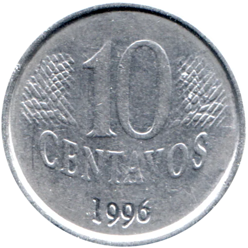 10 centavos, 1996 Reverse