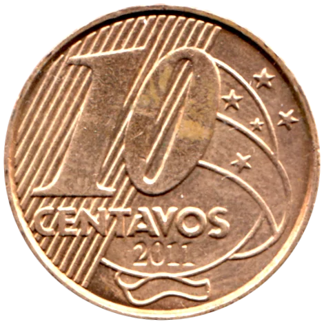 10 centavos, 2011 Reverse