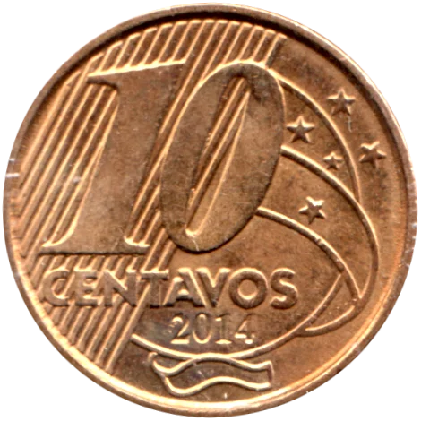 10 centavos, 2014 Reverse