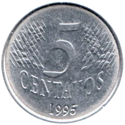 Preview 5 centavos, 1995 reverse