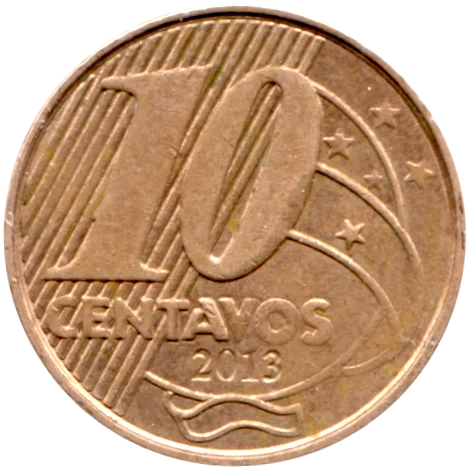 10 centavos, 2013 Reverse
