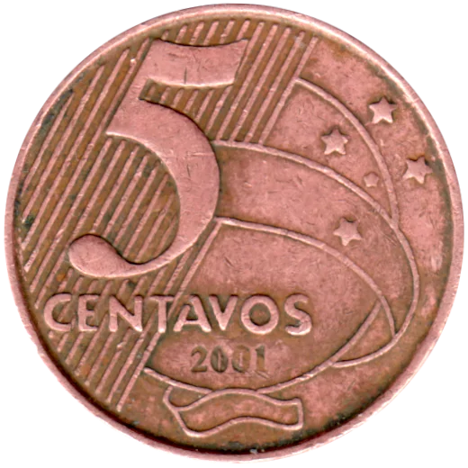 5 centavos, 2001 Reverse
