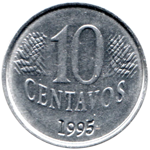10 centavos, 1995 Reverse