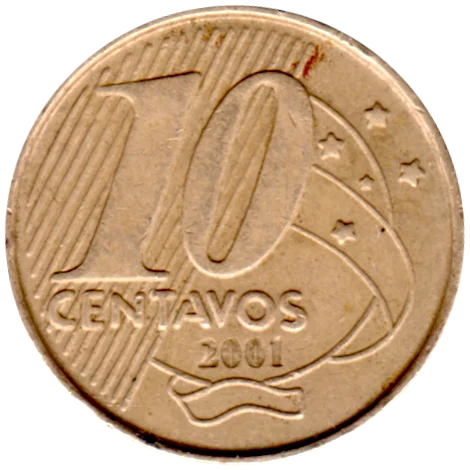 10 centavos, 2001 Reverse