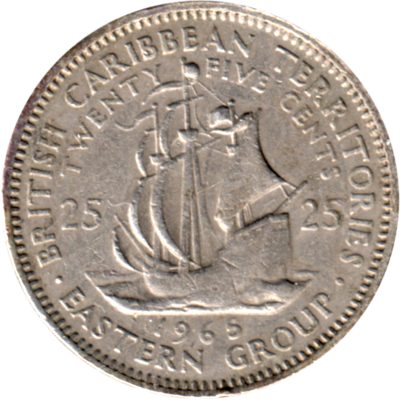 25 cents, 1965 Reverse