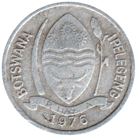 1 thebe, 1976 Obverse