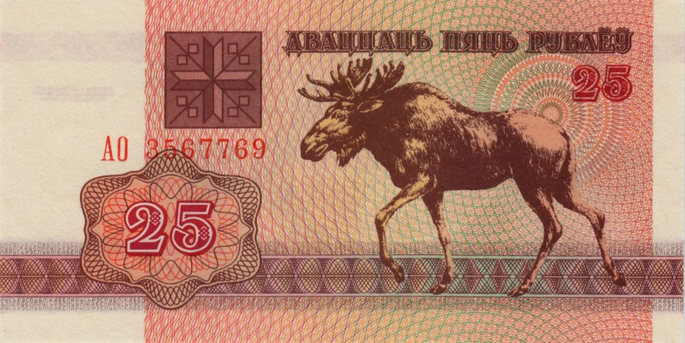 25 Rubles, 1992 Reverse